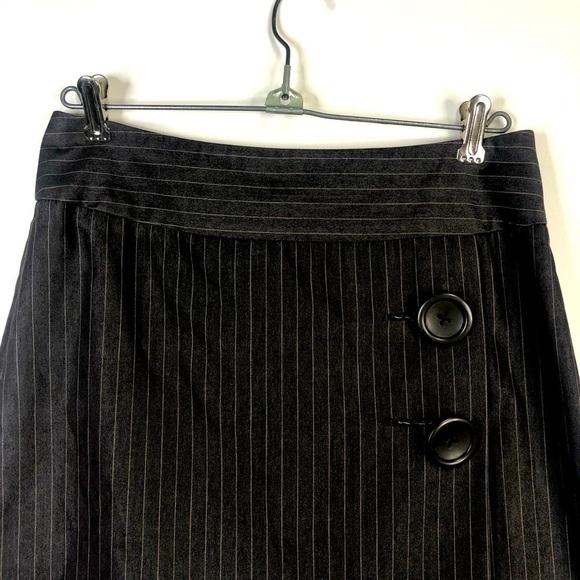 Body by Victoria brown pin striped button detail skirt size 2 - Picture 2 of 9